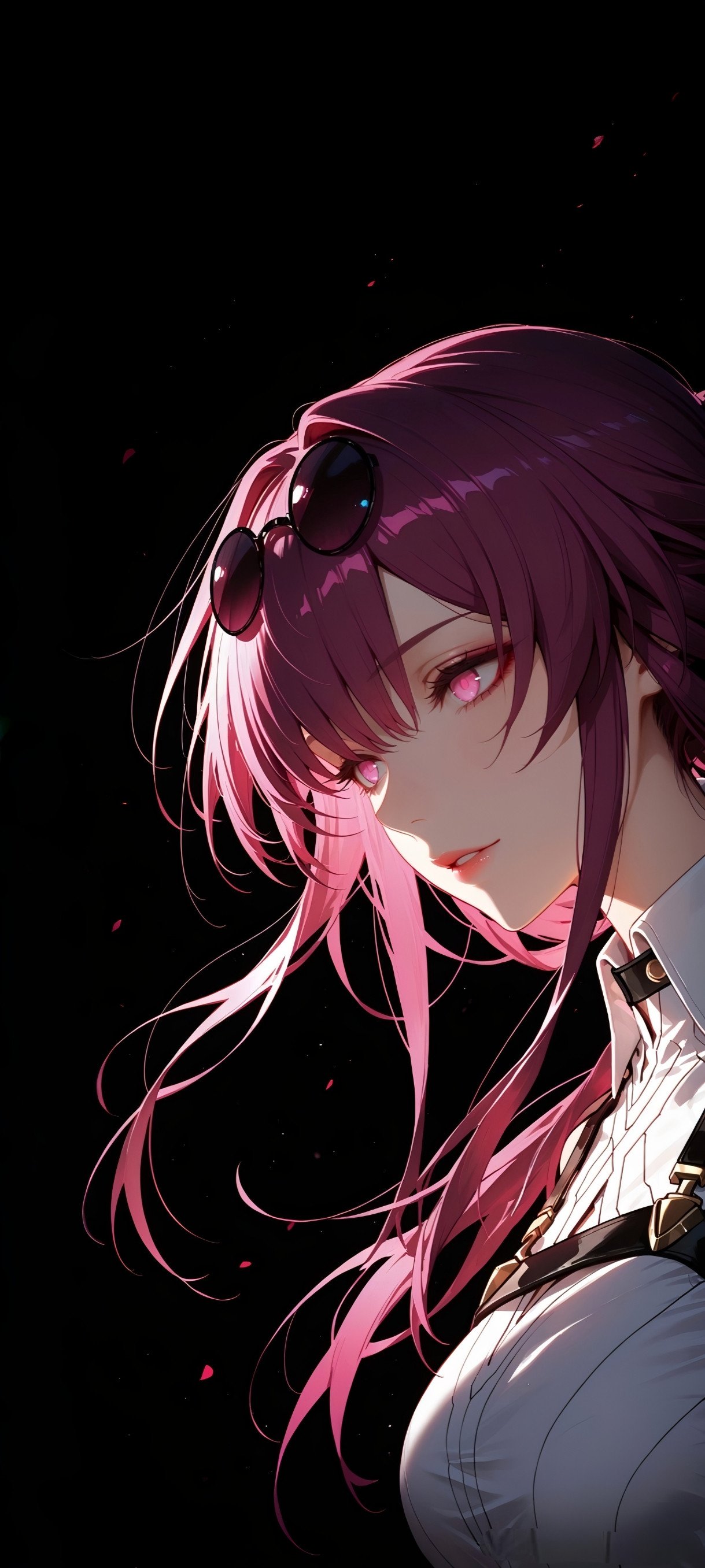Pink Hair Anime Girl Dark Aesthetic – Stunning 4K Wallpaper - Anime wallpaper - 4K
