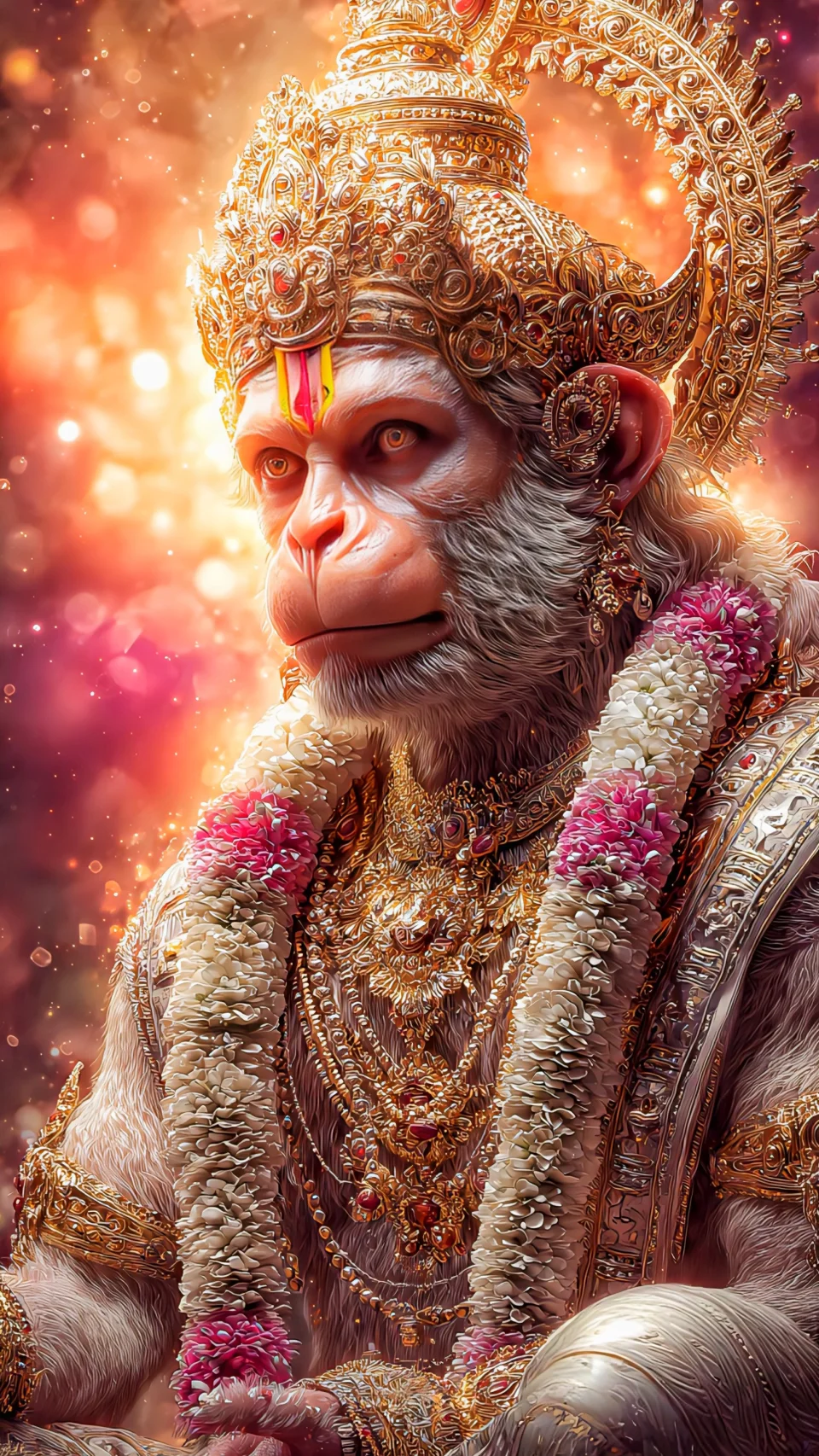 Powerful Hanuman Ji Divine 4K Wallpaper - God wallpaper - 4K