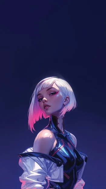 Rainbow Hair Woman 4K Wallpaper Vibrant Colorful Aesthetic