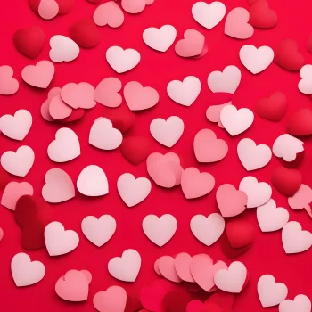 Red And Pink Hearts Pattern 4K Wallpaper Texture Aesthetic