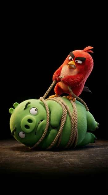 red pig fight wallpaper