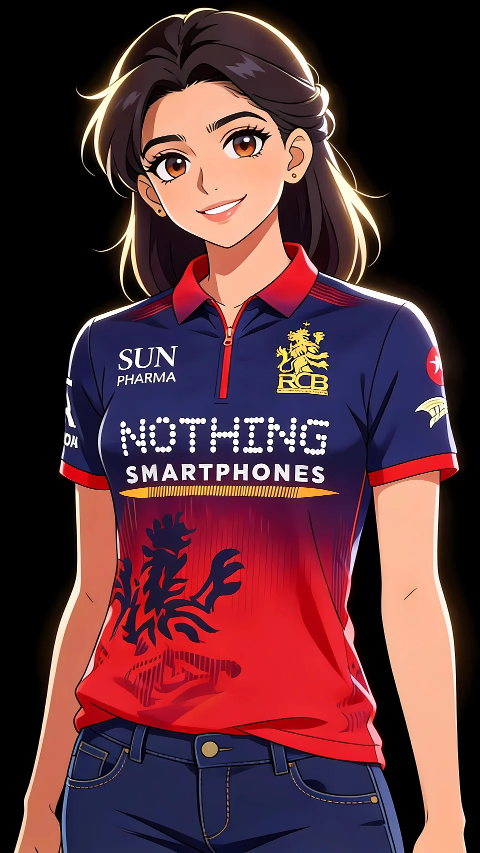 Royal Challengers Bangalore Fan Girl 4K Phone Wallpaper - Sports wallpaper - 4K