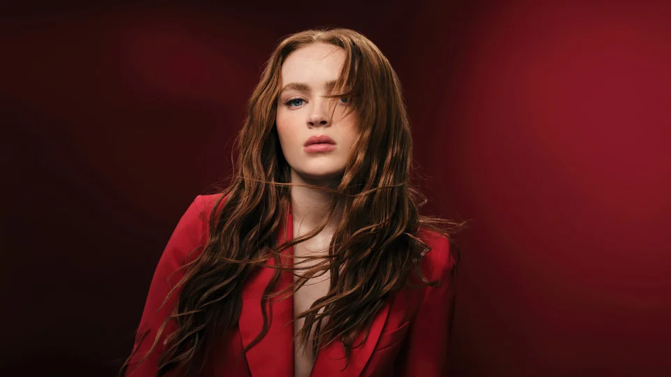Sadie Sink 4K Wallpaper Red Blazer & Crimson Aesthetic - Celebrities wallpaper - 4K