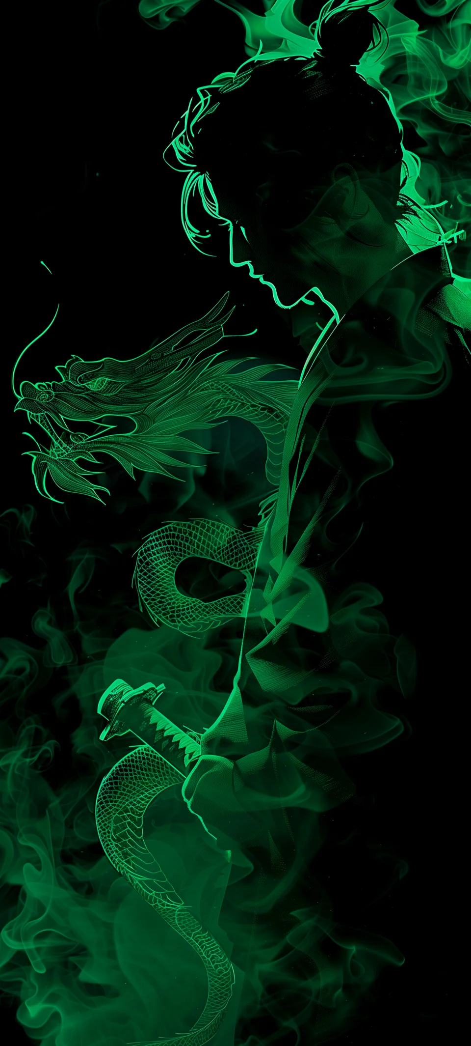 Samurai Glowing 4K Wallpaper For Mobile - Artist wallpaper - 4K