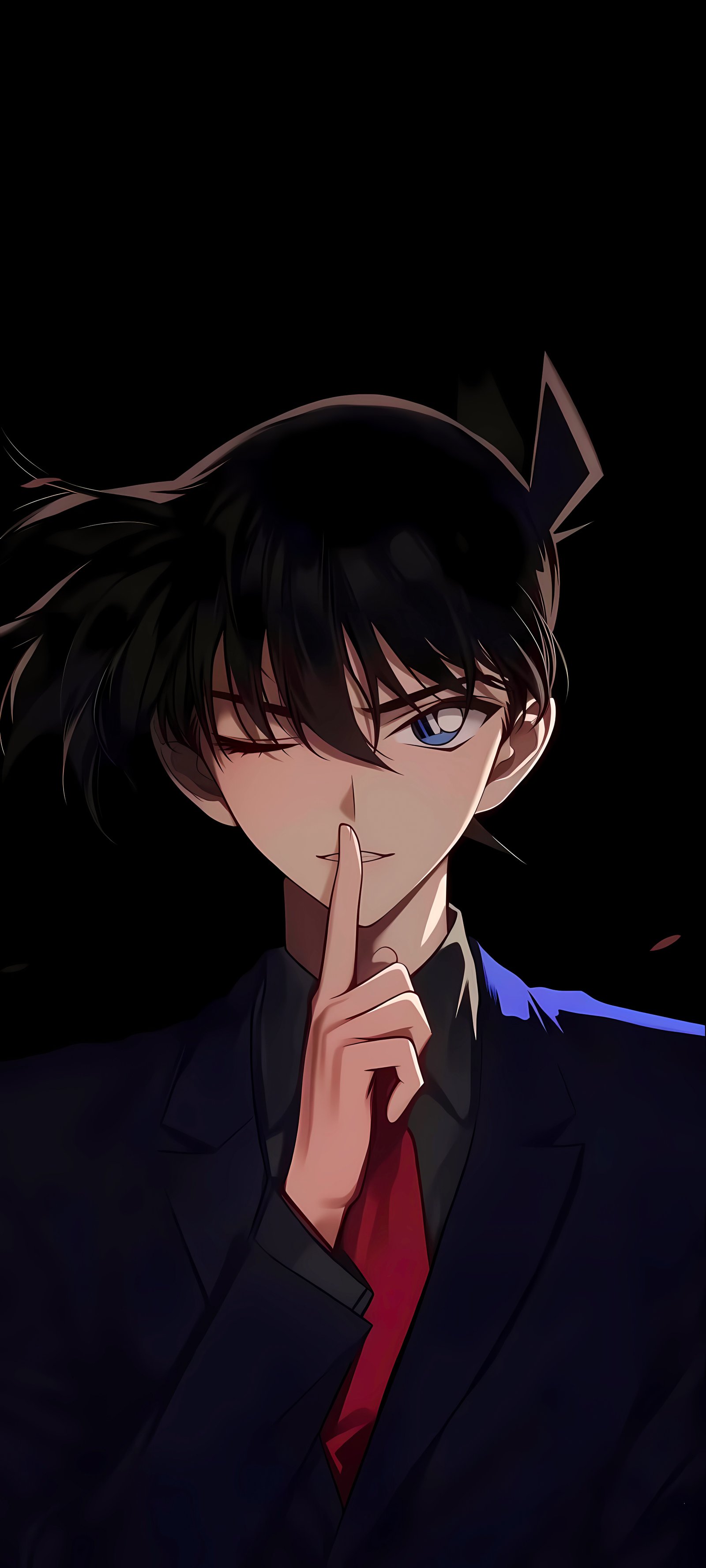 Shinichi Kudo Dark Anime Portrait Detective Conan 4K Wallpaper - Anime wallpaper - 4K