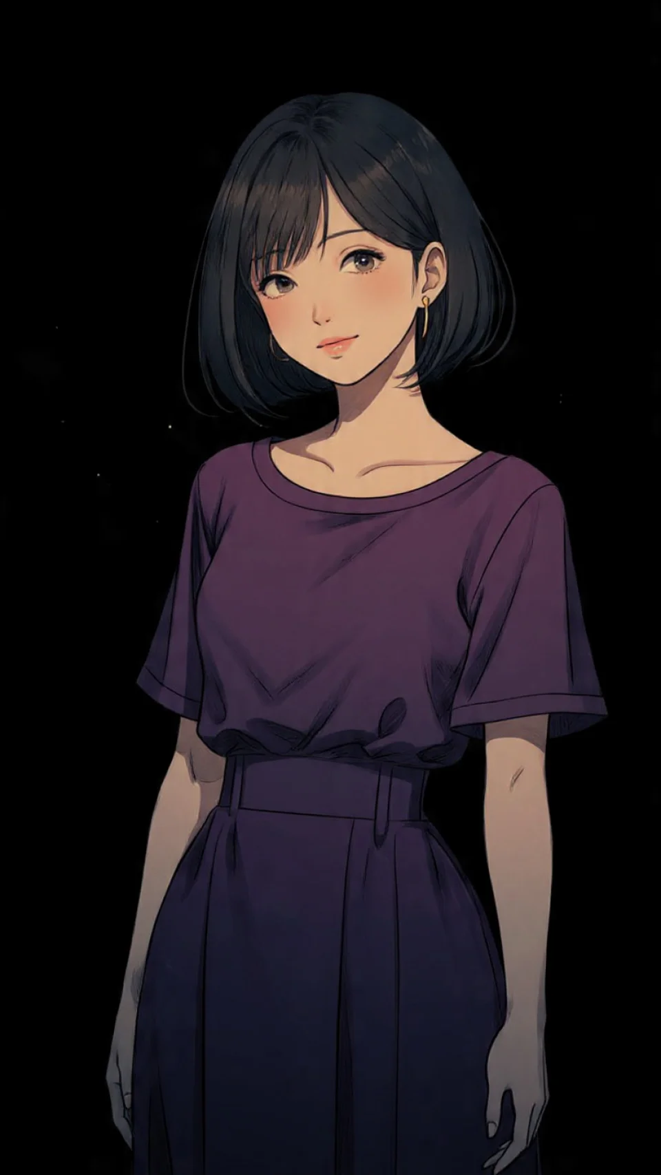 Silent Night Glow Phone Wallpaper - Anime wallpaper - 4K