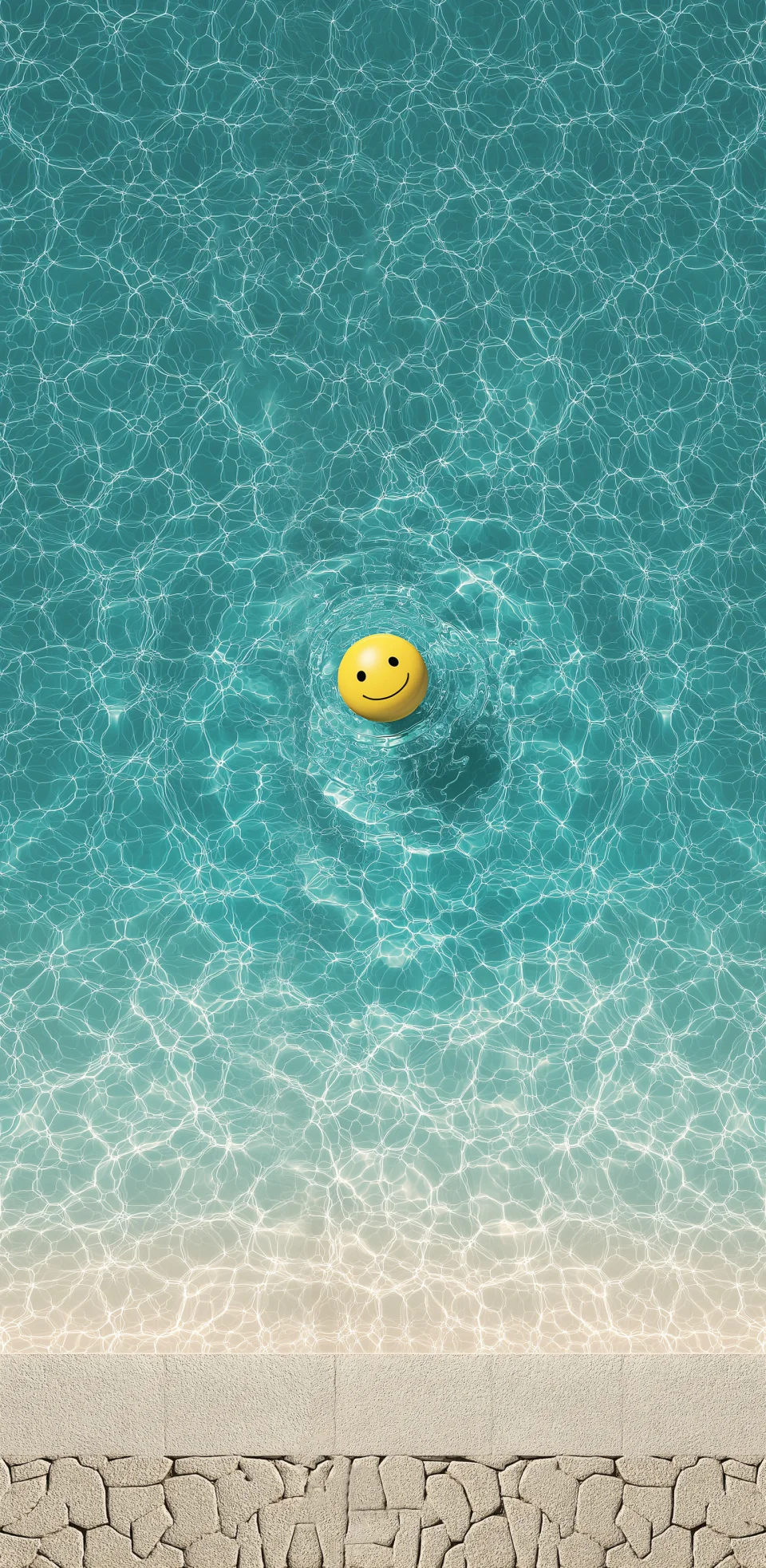 Smiley Face Floating In Water Wallpaper 4K Summer Aesthetic... - Nature wallpaper - 4K