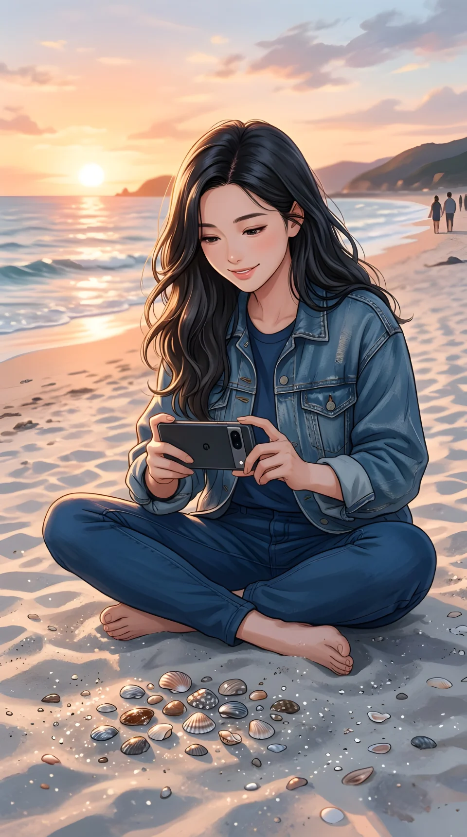 Soft Glow Seashore Shell Aesthetic Mobile Photography 4K Phone... - Anime wallpaper - 4K