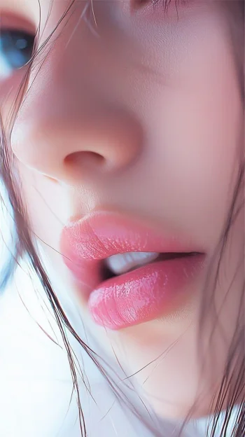 Soft Pink Lips Close Up 4K Wallpaper Beauty Aesthetic