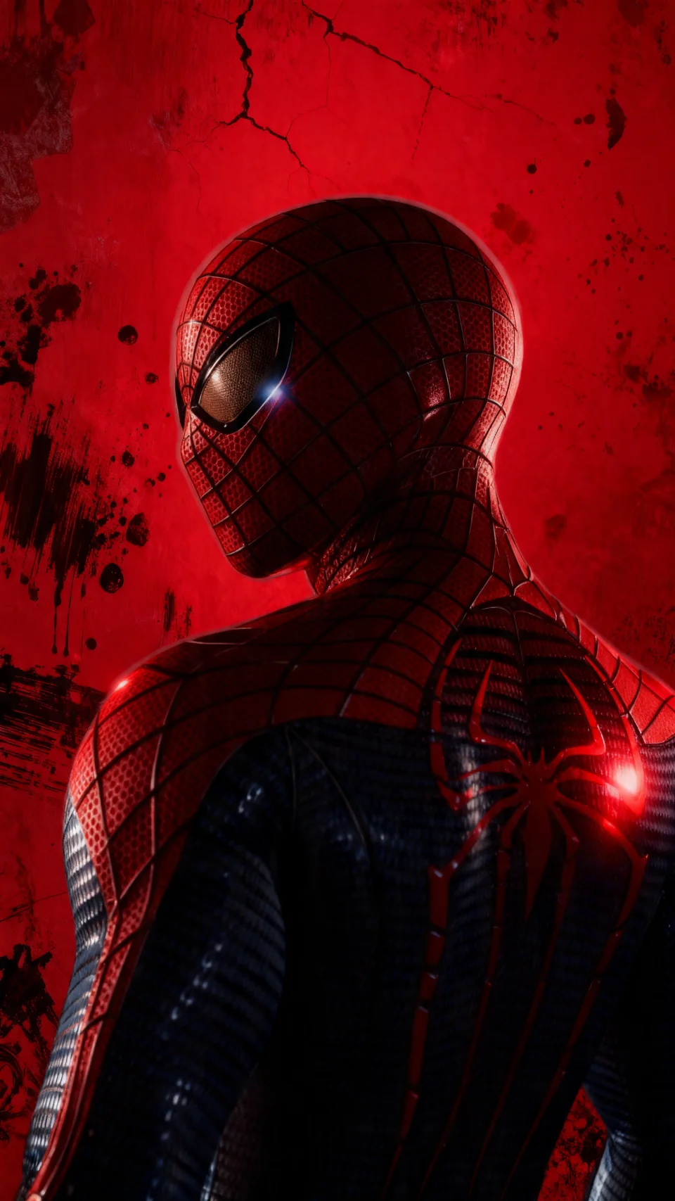 Spider-man Crimson Shadow 4K Phone Wallpaper - AI wallpaper - 4K