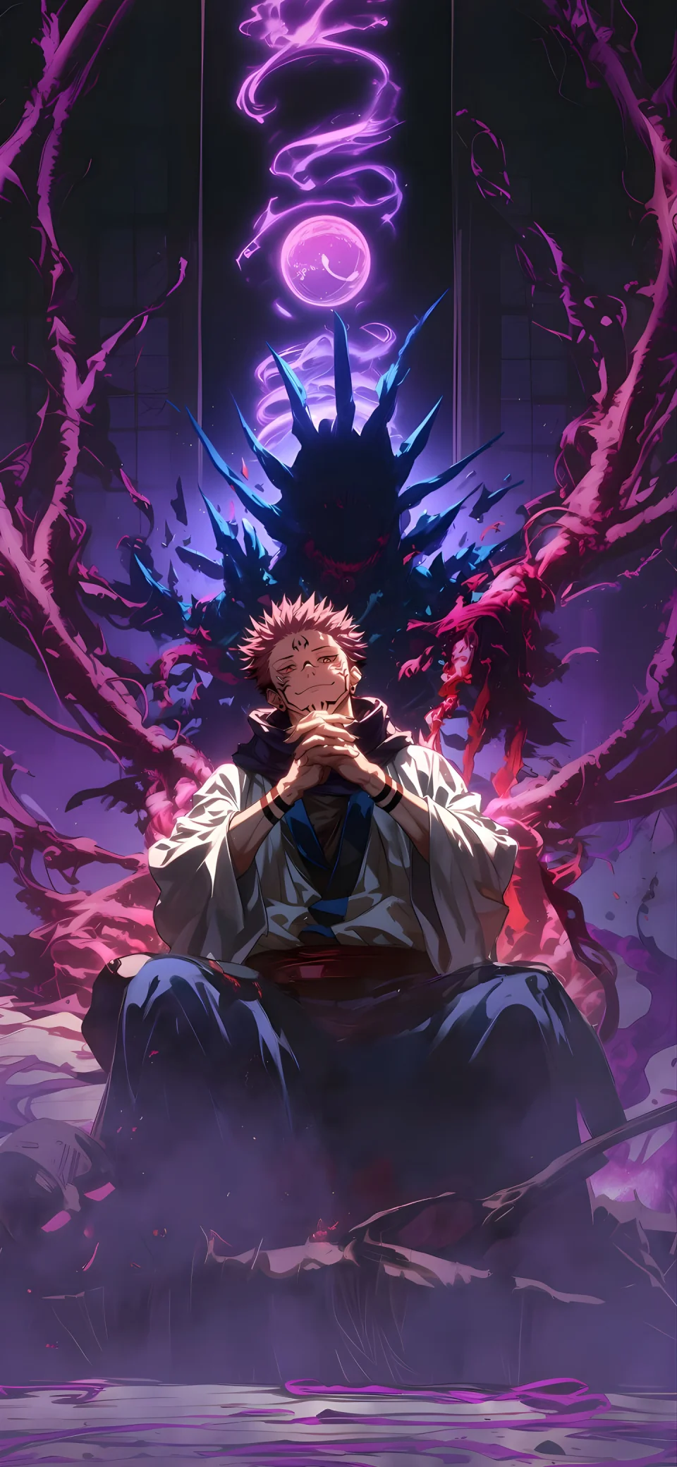 Sukuna Dark Aura Wallpaper 4K Jujutsu Kaisen Aesthetic - Anime wallpaper - 4K