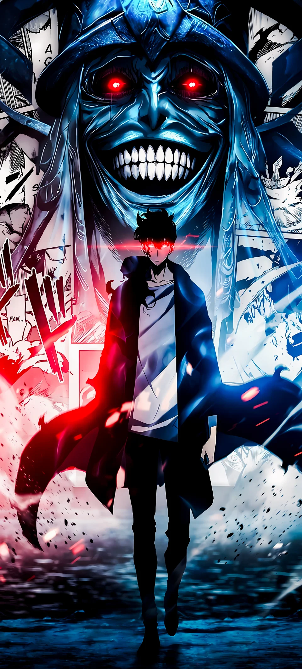 Sung Jin-woo Shadow Monarch Solo Leveling Dark Anime 4K Wallpaper - Anime wallpaper - 4K