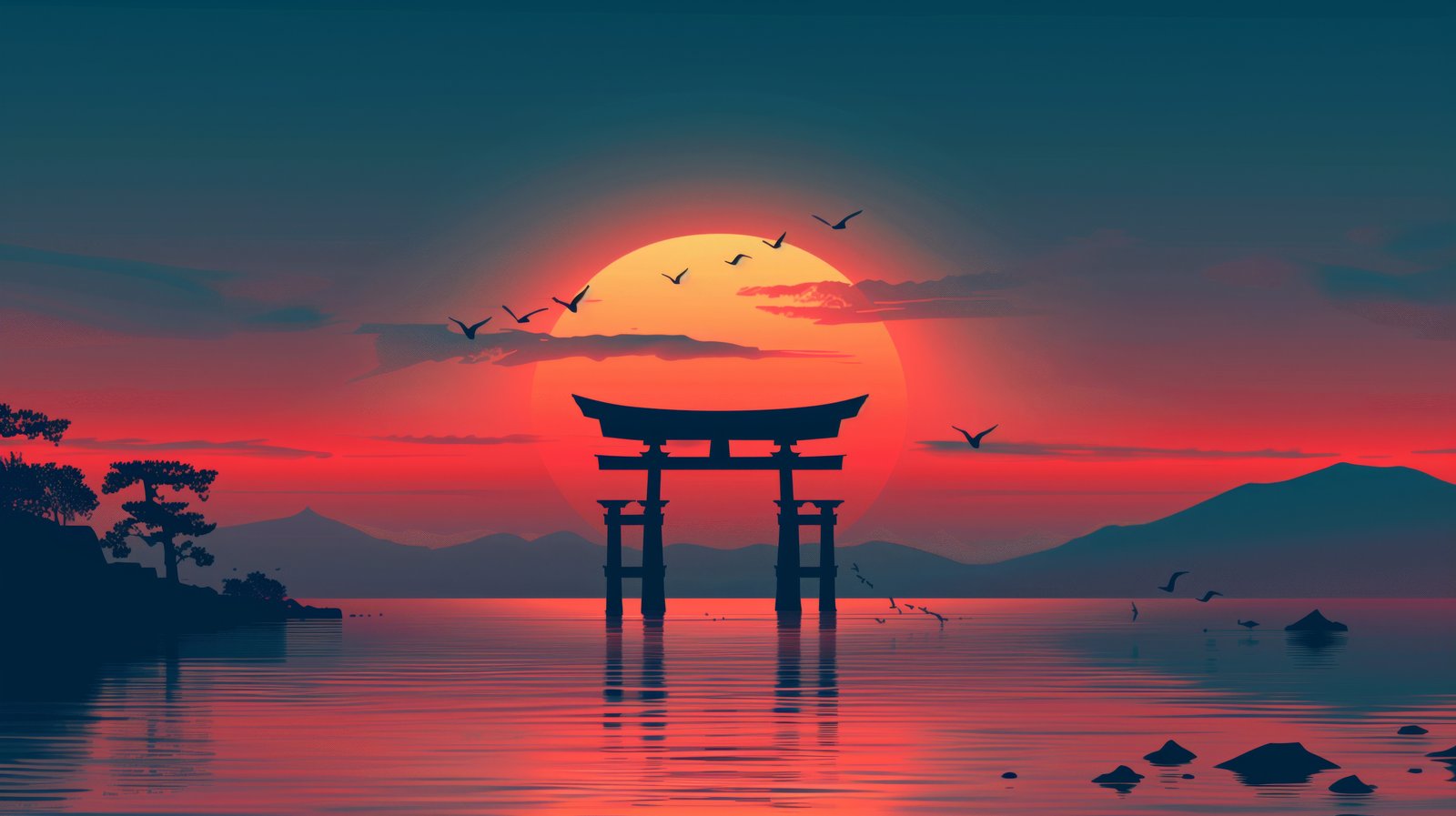 Sunset art 4k wallpaper - Artist wallpaper - 4K
