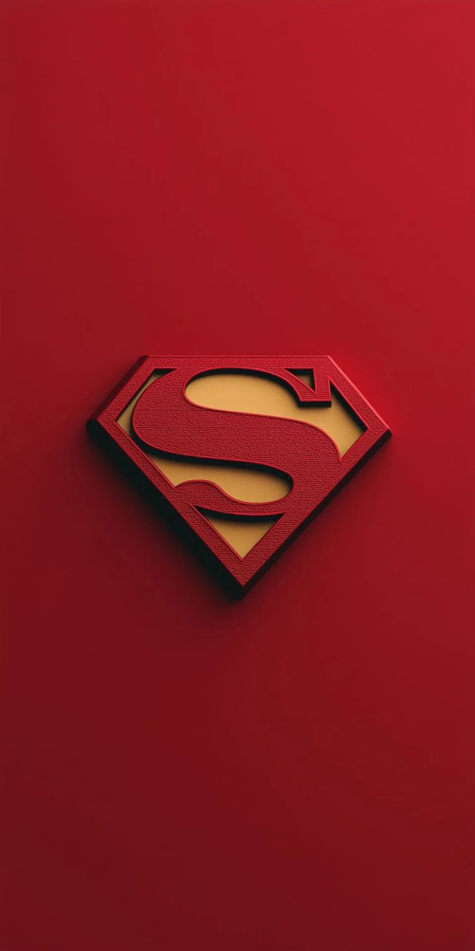 Superman Logo 3d Wallpaper Red Textured Aesthetic - Logo wallpaper - 4K
