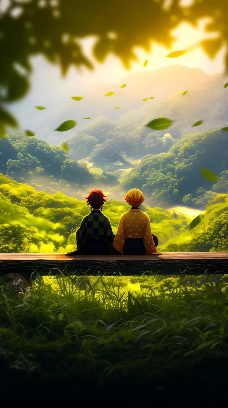 Tanjiro Kamado And Zenitsu Agatsuma Wallpaper Iphone 4K - Anime wallpaper - 4K