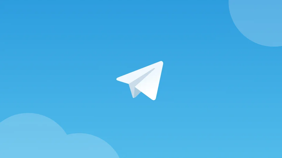 Telegram Logo Minimalist 4K Wallpaper Blue Sky Aesthetic - Logo wallpaper - 4K