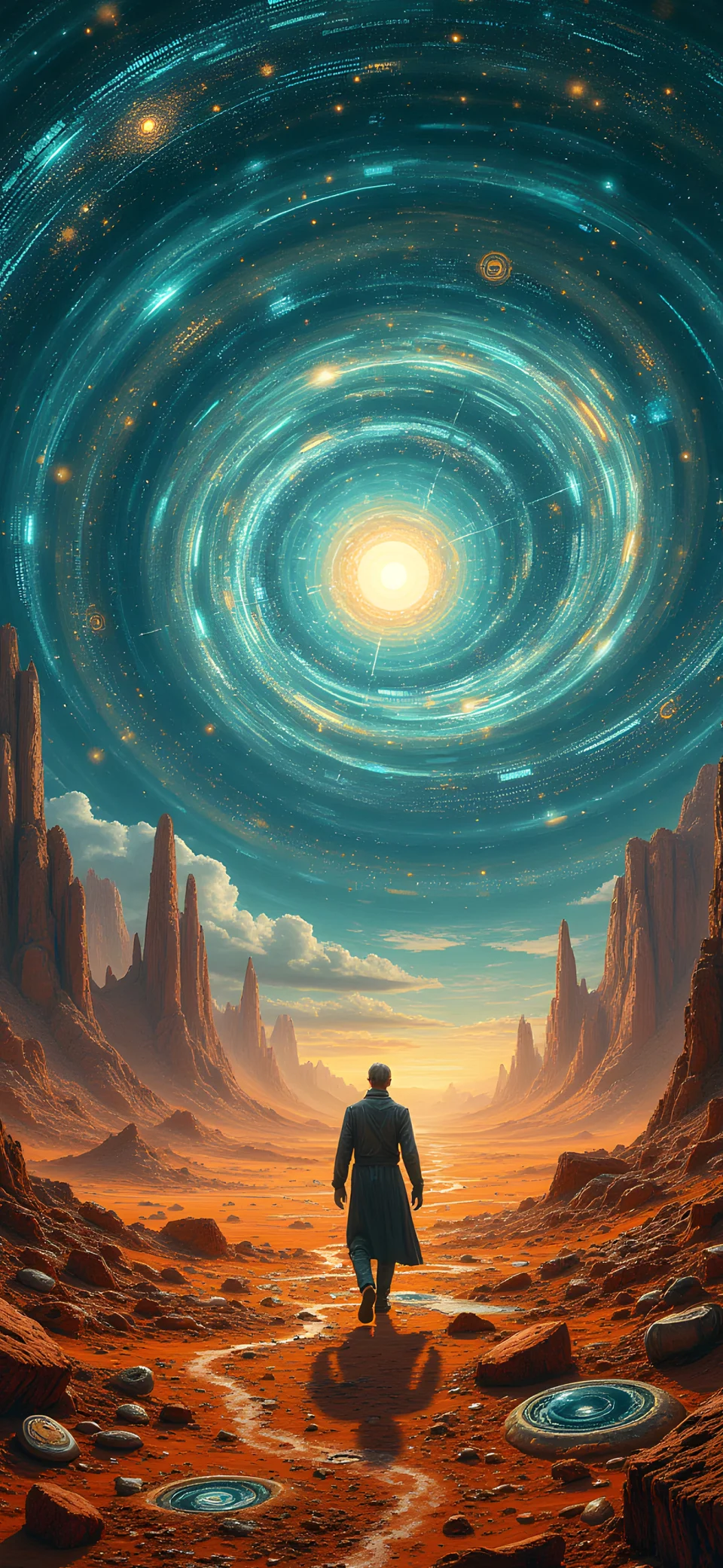 Terminator Walks Through A Desert Wasteland 4K Wallpaper For... - AI wallpaper - 4K