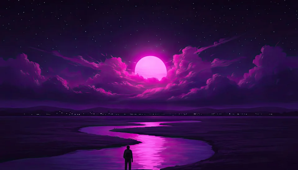 The Purple Horizon 4K Wallpaper - Artist wallpaper - 4K