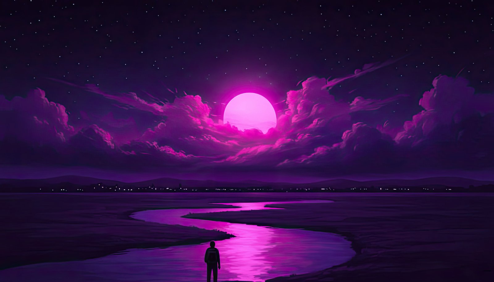 The Purple Horizon - Artist wallpaper - 4K