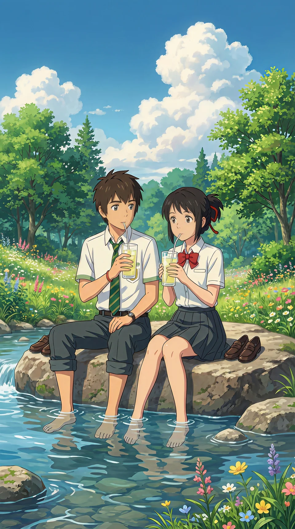 Togetherness Anime 4K Phone Wallpaper - Anime wallpaper - 4K