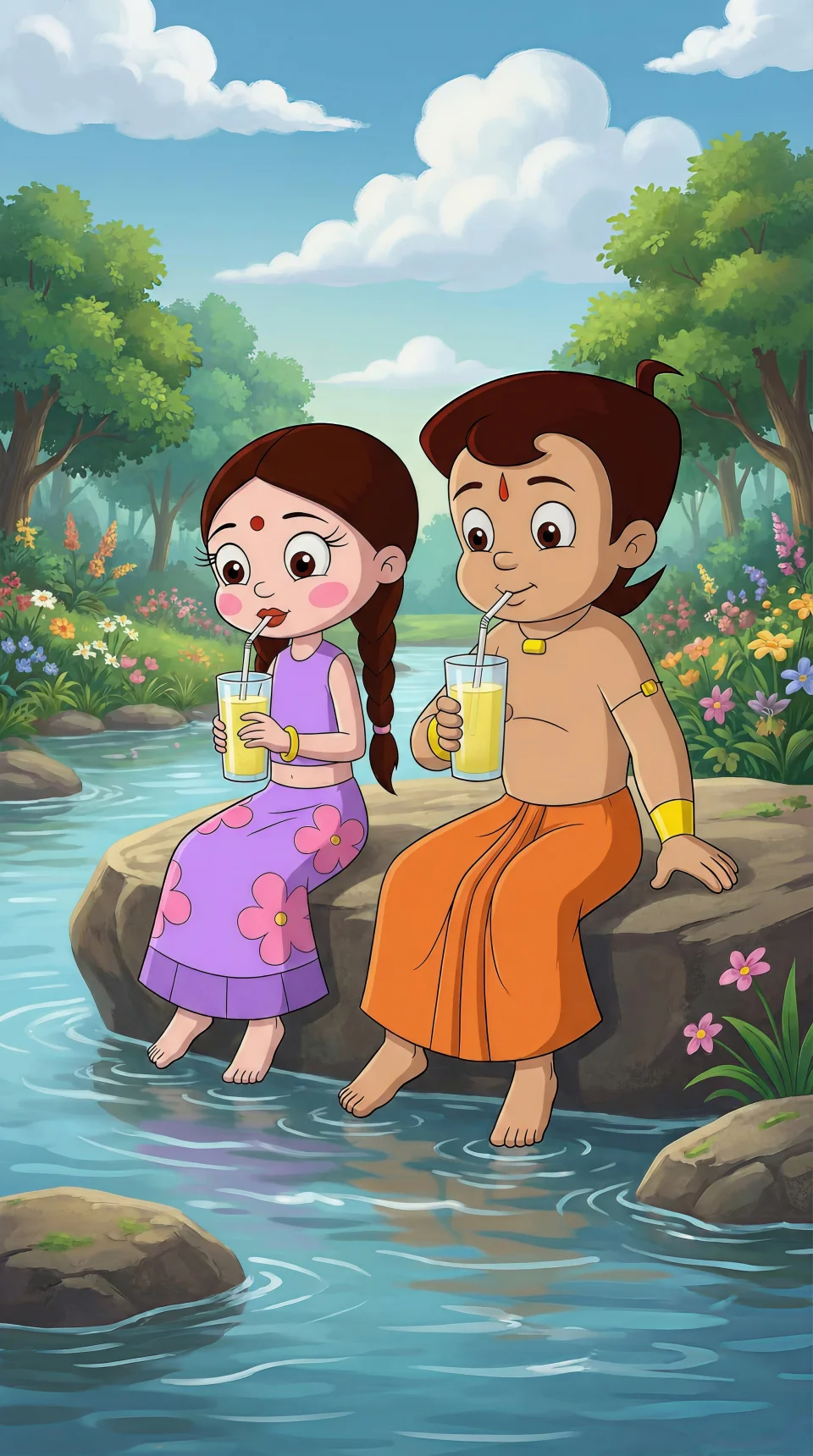 Togetherness Cartoons 4K Phone Wallpaper - Cartoons wallpaper - 4K