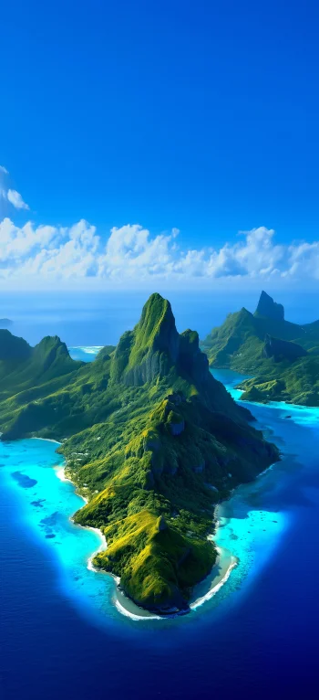 Tropical Island Paradise 4K Wallpaper for Mobile