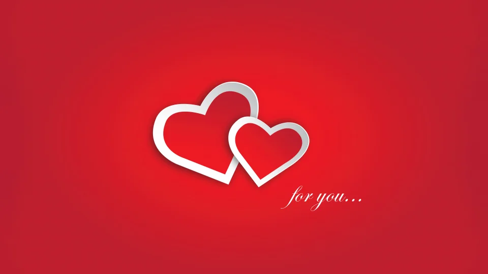 Two Red Hearts For You 4K Wallpaper Valentine Aesthetic - Love wallpaper - 4K