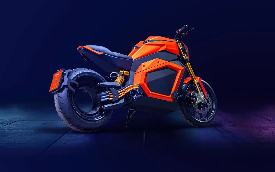 Verge Ts Electric Motorcycle Futuristic Orange Ev Bike 4K... - Bikes wallpaper - 4K