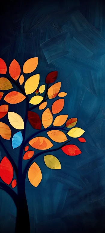 Vibrant Abstract Tree Wallpaper