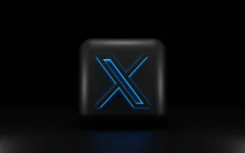 X Logo Twitter Rebrand 4K Wallpaper Dark 3D Aesthetic