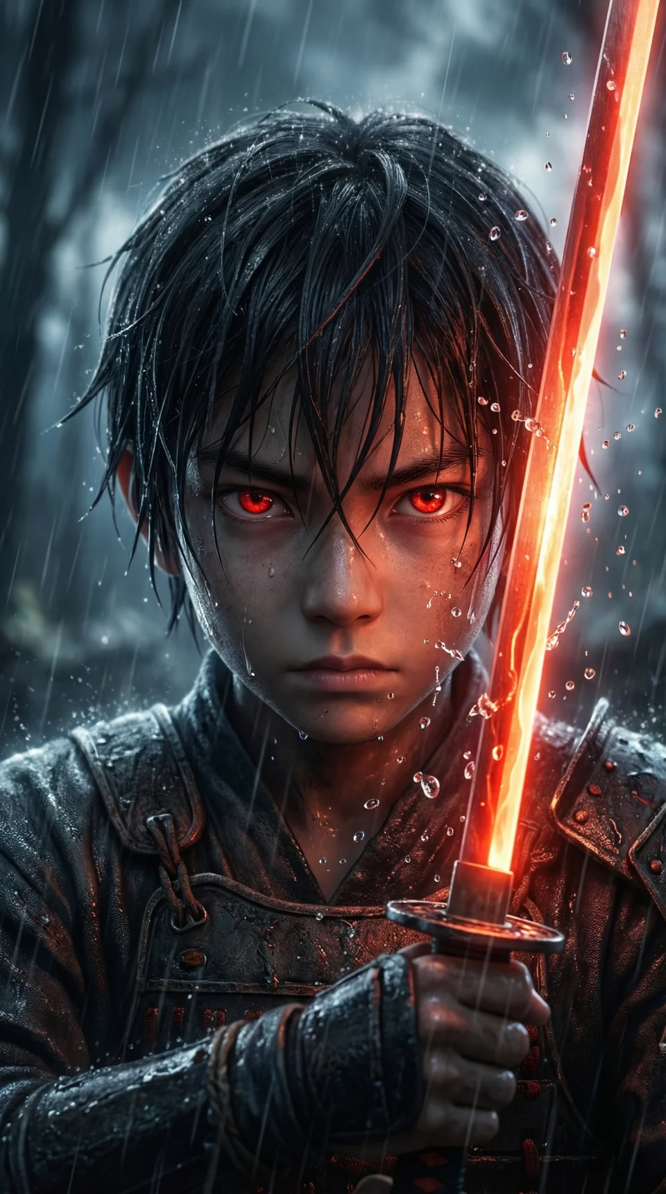 Young Warrior Anime 4K Phone Wallpaper - Anime wallpaper - 4K