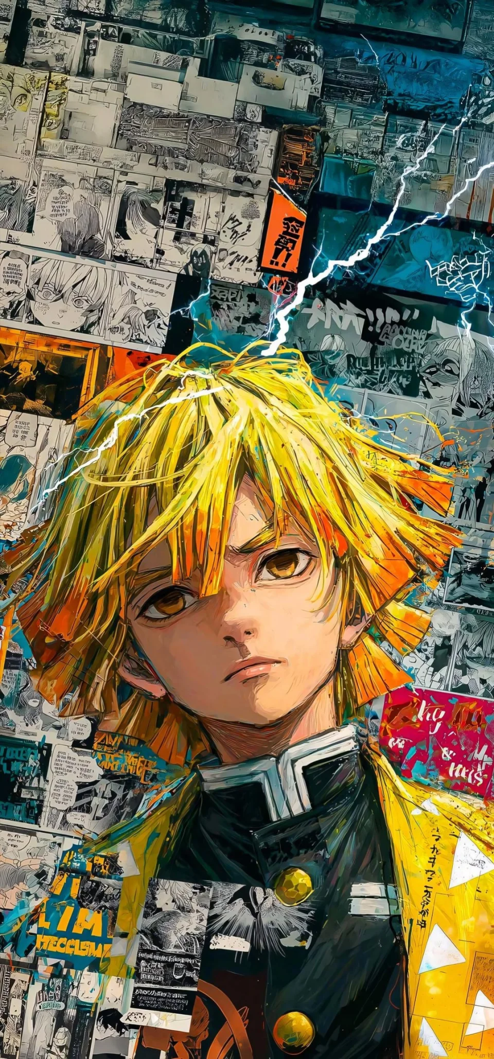 Zenitsu Aesthetic Wallpaper 4K Thunder Anime Art - Anime wallpaper - 4K