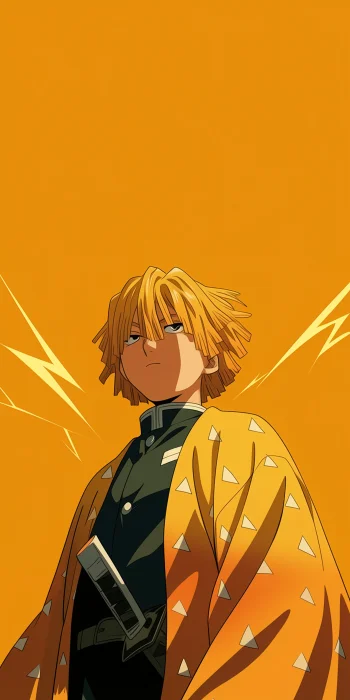 Zenitsu Agatsuma Thunder Style – Demon Slayer 4K Anime Wallpaper