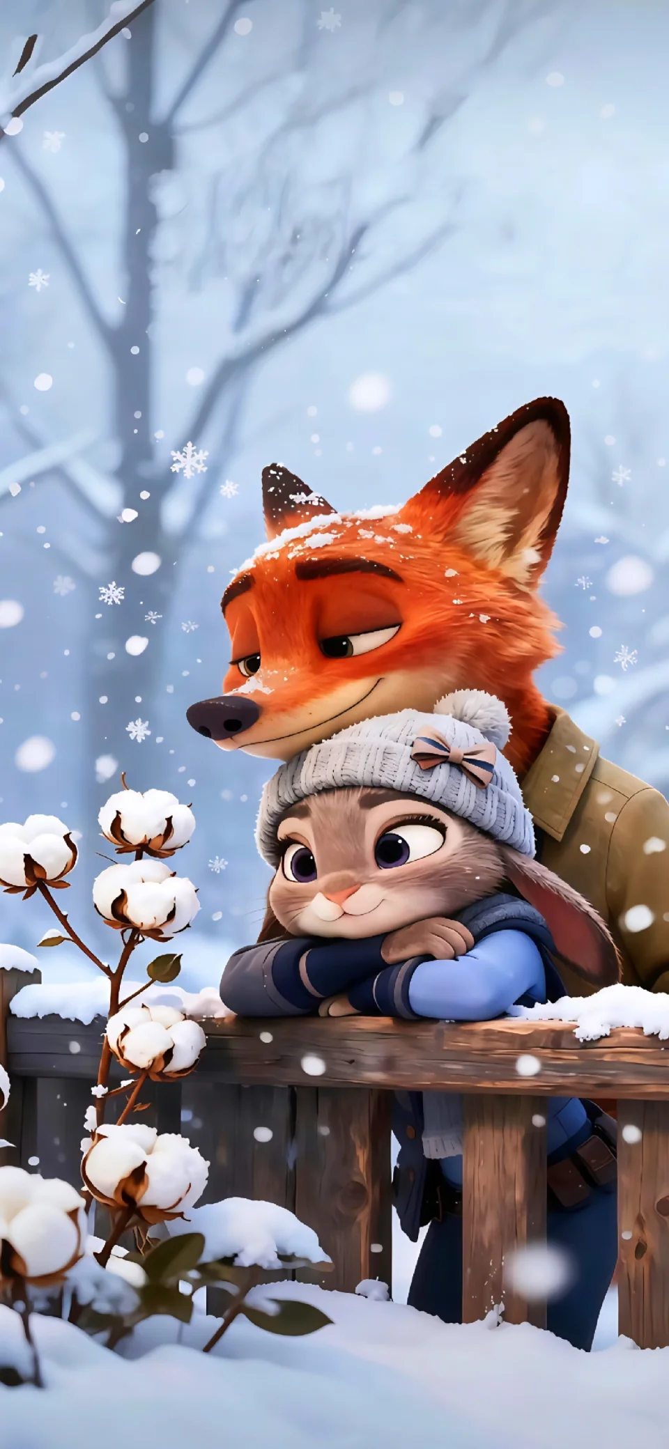 Zootopia 2 Winter Romance Nick Wilde & Judy Hopps Cute 4K... - Movies wallpaper - 4K